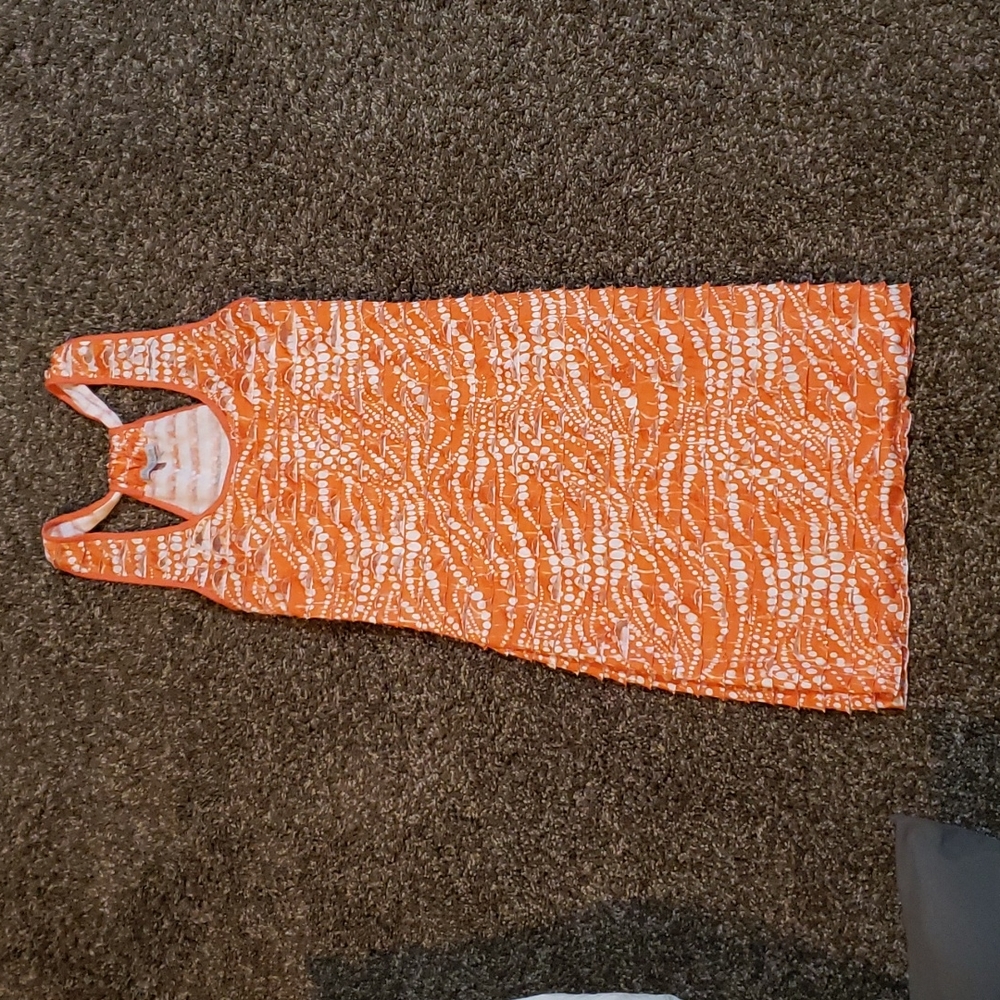 Small, orange and white, fun dress